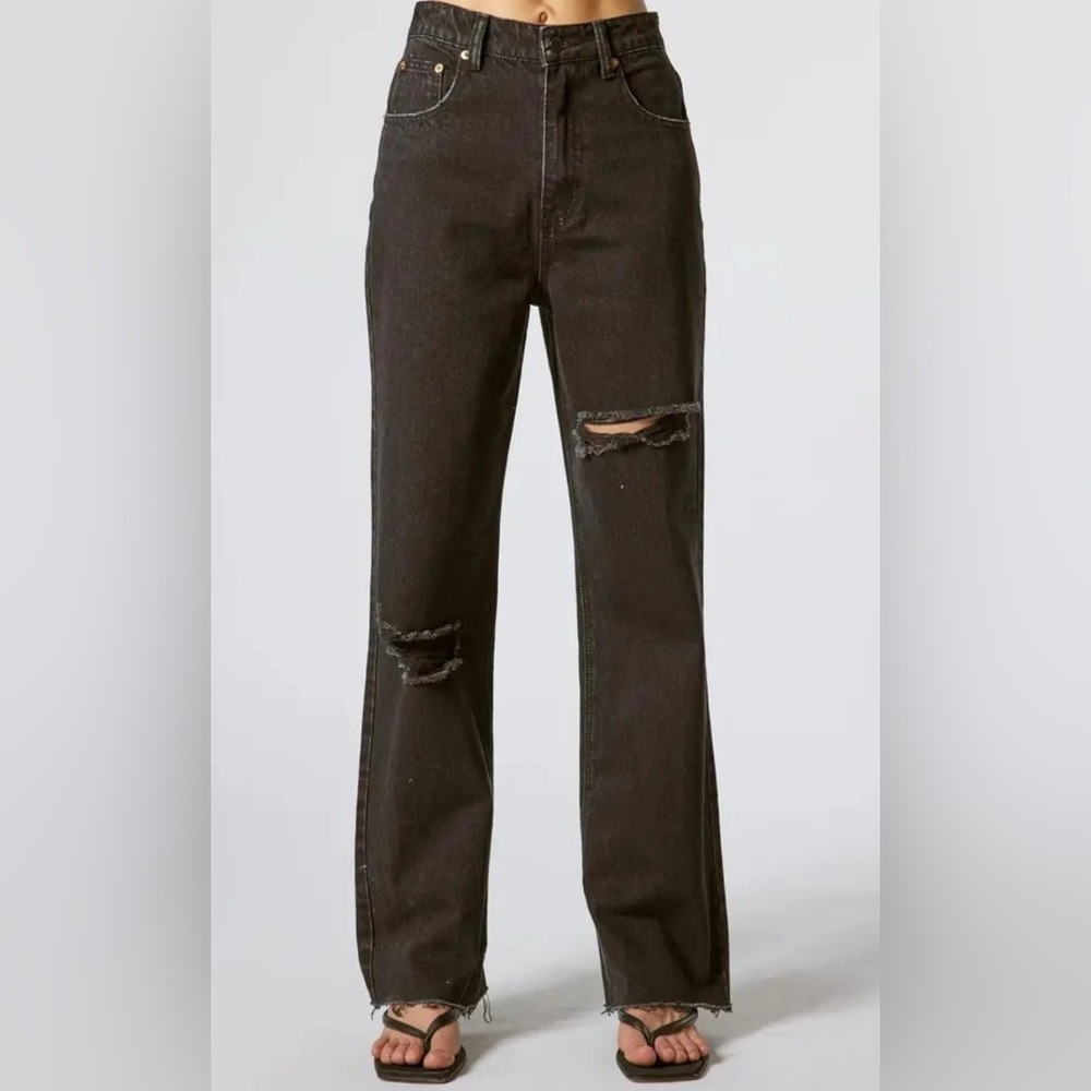 Signature8 Black Denim Distressed Pants